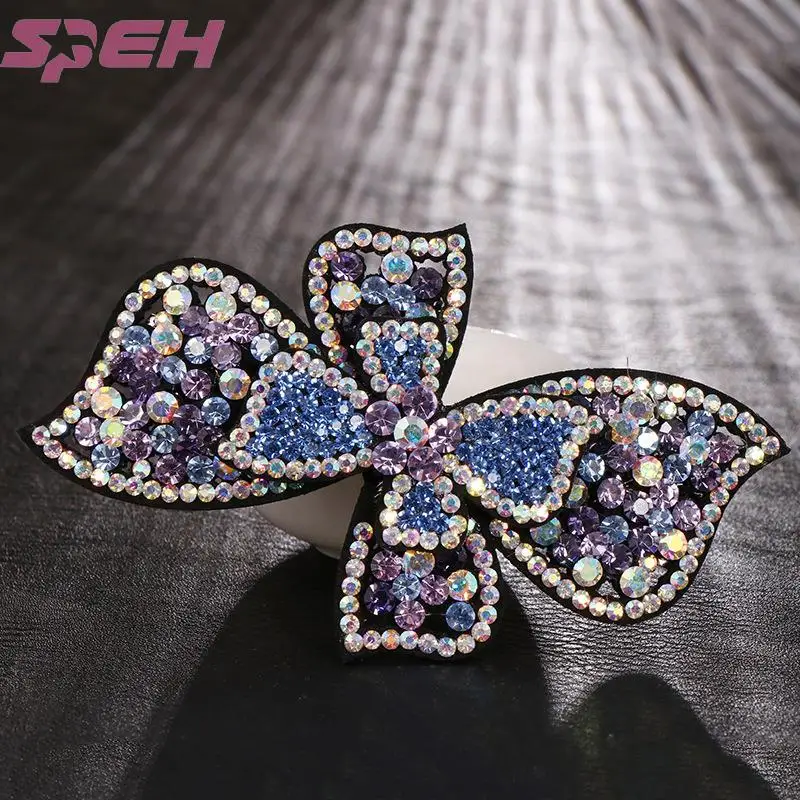 

version of the bow water top clip Czech diamond spring clip high-grade cross-clamped full diamond horsetail clip