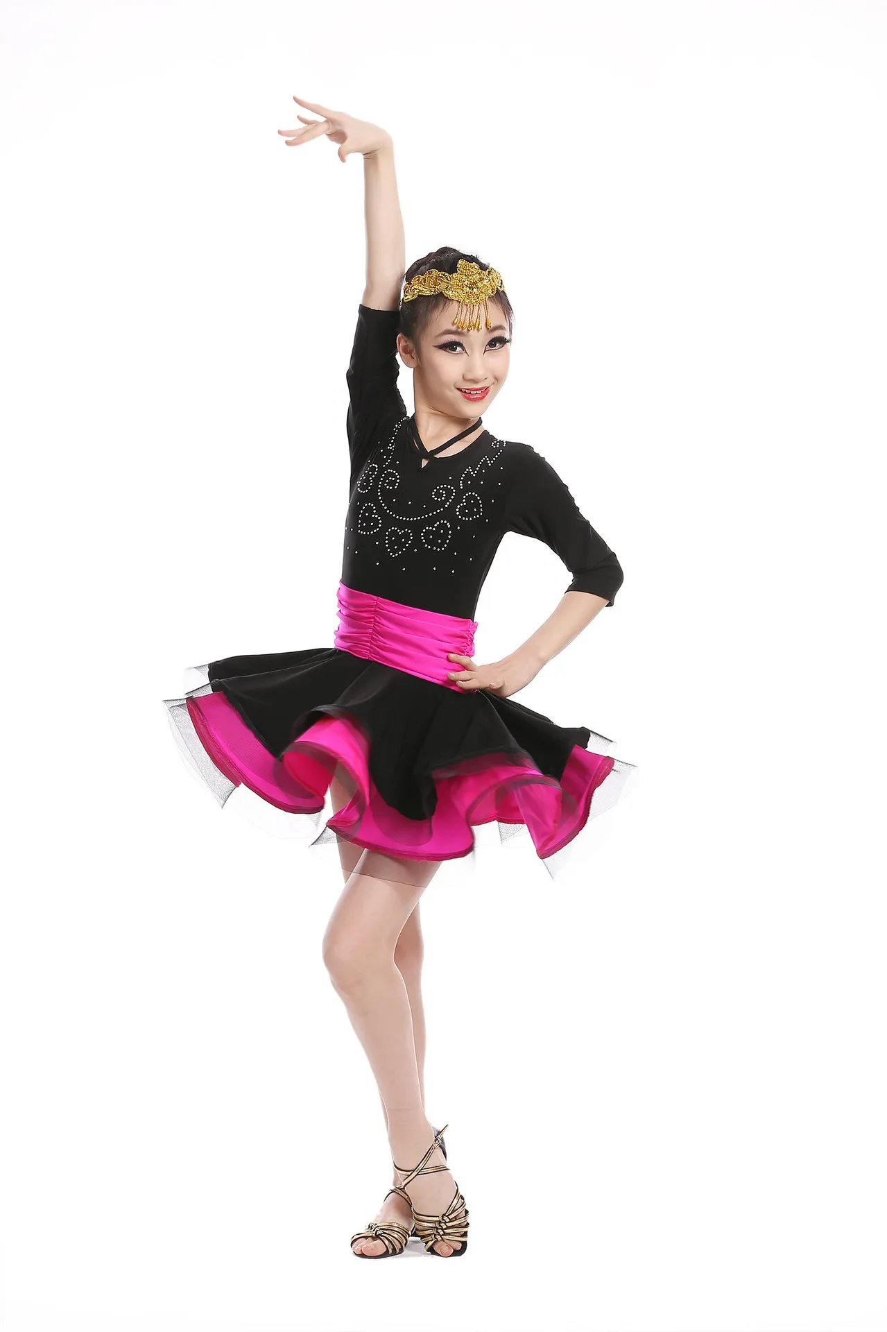 Платье для бальных танцев сальса и фламенко костюм пачка детское платье самбы