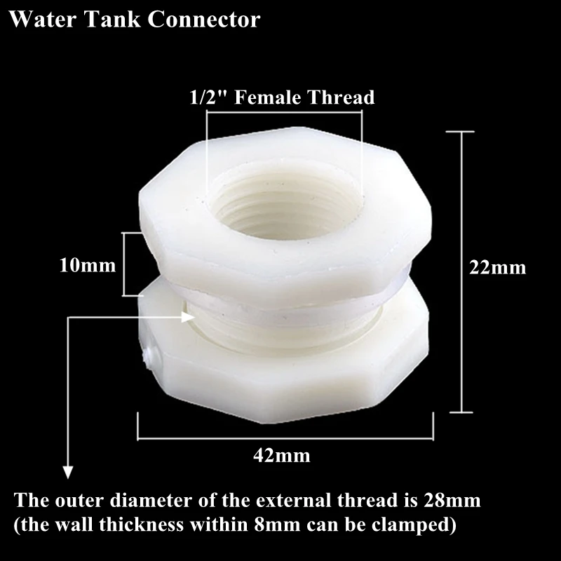 Соединитель для аквариума из АБС-пластика 1/2-10 мм | Дом и сад