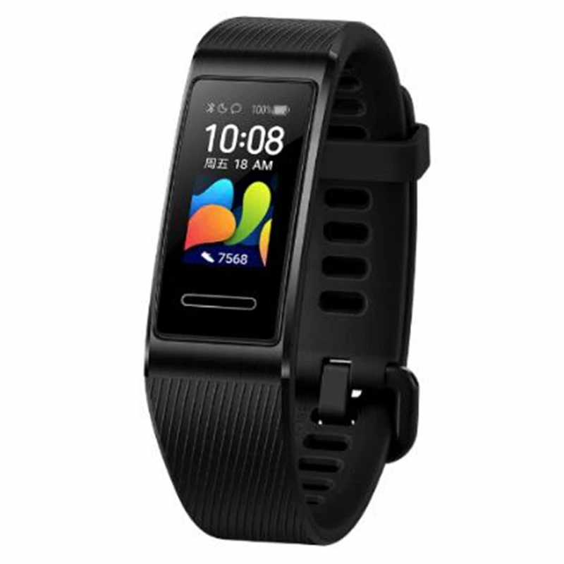 black Умный Браслет huawei Band 4 Pro, инновационные часы, лица, автономный gps, проактивный мониторинг здоровья, SpO2, кислород крови - Цвет: black
