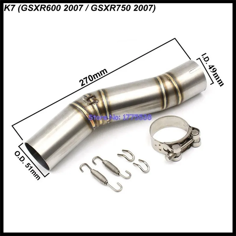 ID:48 мм/49 мм/46 мм для Suzuki K6 K7 K8 GSXR600 GSX R600 GSXR750 R750 2006 2008 CBF500 04 мотоцикл глушитель