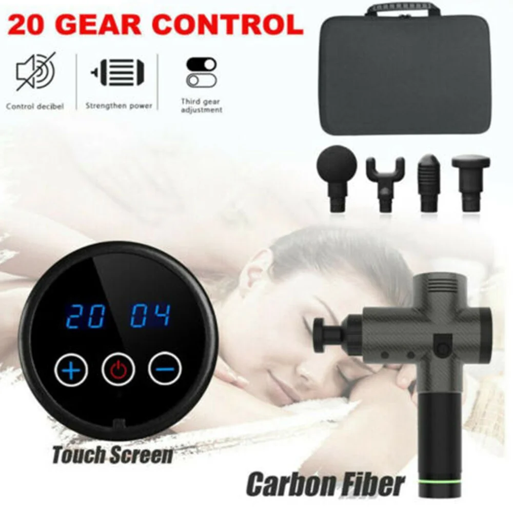 

1 Set Carbon Fiber Fascia Massager Muscle Relaxation Massager Vibration Fitness Equipment for Fitness Lover Friends with AU Plug