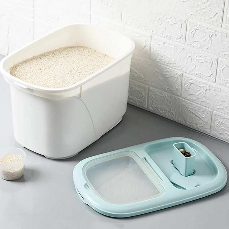 Пластиковый герметичный ящик для хранения риса 10 кг влагостойкий контейнер