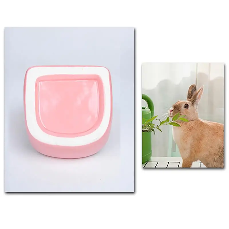 

Rabbit Hay Feeder Ceramics Rabbit Hay Rack Pet Food Container For Small Pets