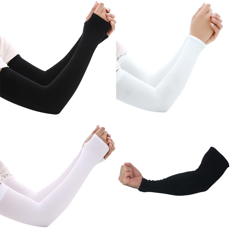 

1 Pair Women Men Cycling Arm Sleeve Running Bicycle Cycling Sun Protection Knitting Cuff Cover Protective Anti-sweat Arm Warmers