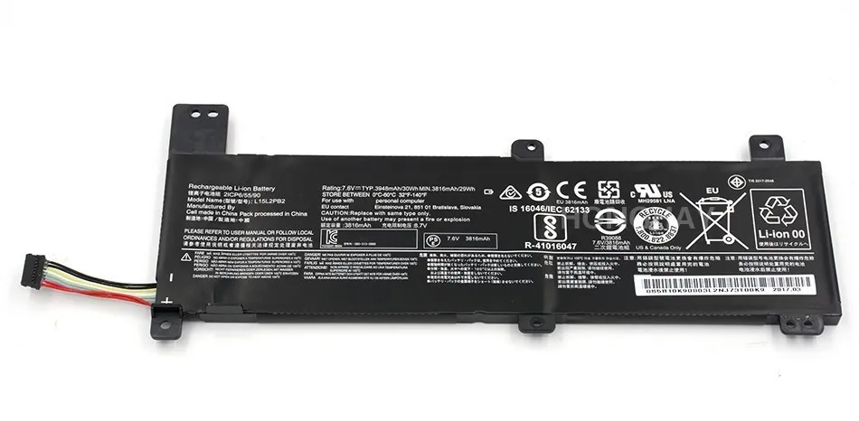 HONGHAY Аккумулятор для ноутбука LENOVO IdeaPad 310-14ISK L15L2PB2 7,6 V 30WH