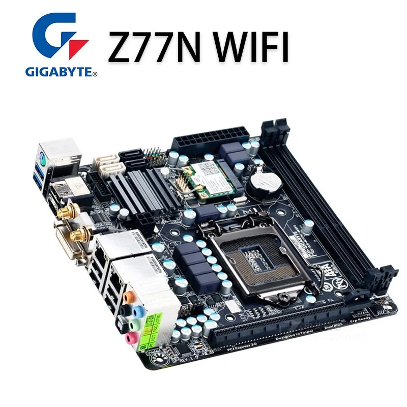 Günstig Gigabyte GA-Z77N WIFI Motherboard LGA 1155 I7 I5 I3 3770K DDR3 PCI-E 3,0 Desktop Z77 Placa-mãe 1155 Mini-ITX HDMI-kompatibel