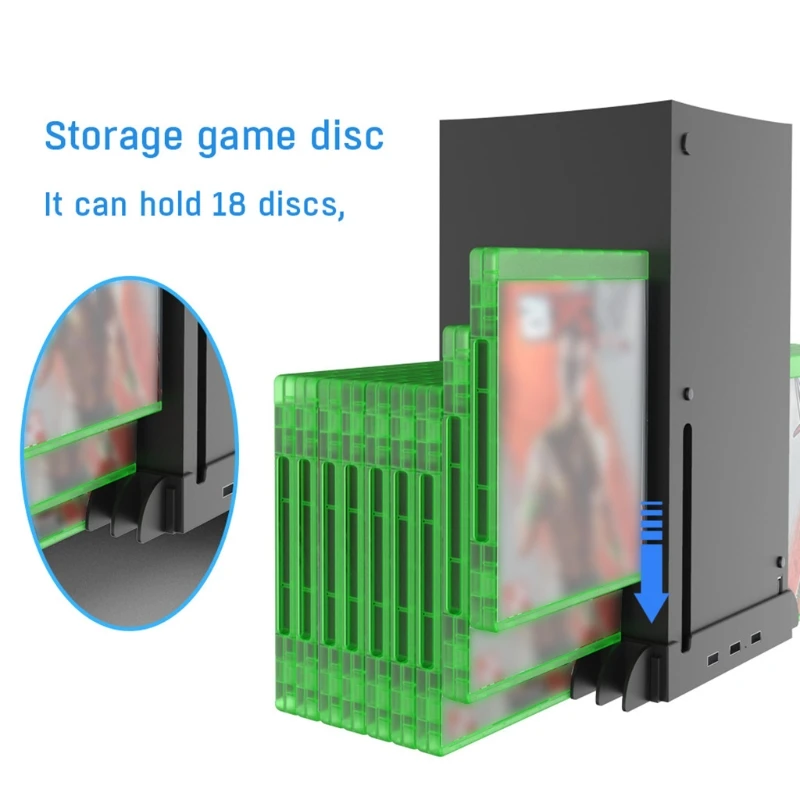 

Charger Dissipate Heat Stand Base For Xbox Series X Game Console Parts Cooling Fan Stand