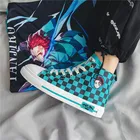 Высокие кроссовки KLYWOO Kyoujurou, мужская повседневная обувь, холщовая модная обувь в стиле хип-хоп, кроссовки с аниме рассекающим демонов, Мужская обувь для бега, косплей