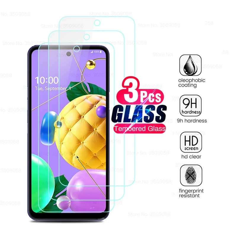

Закаленное защитное стекло 9h для смартфонов lg q52 q 52 52q lg q52 6,6 дюйма, 3 шт.