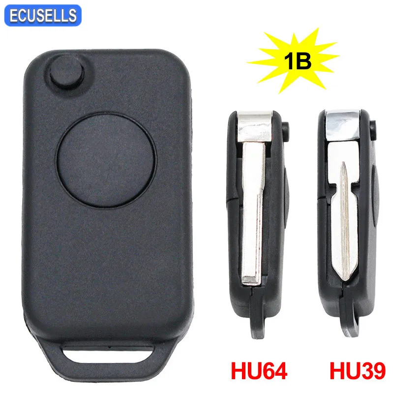 1 Button Folding Flip Remote Key Shell Case Fob For Mercedes Benz ML320 ML55 AMG C230 S500 E420 500SL C280 HU39/HU64 Uncut Blade |