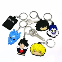 1pcs pvc key chain hot anime keychains cartoon figure key holders ornaments for student backpack pendant bag charms fun gift