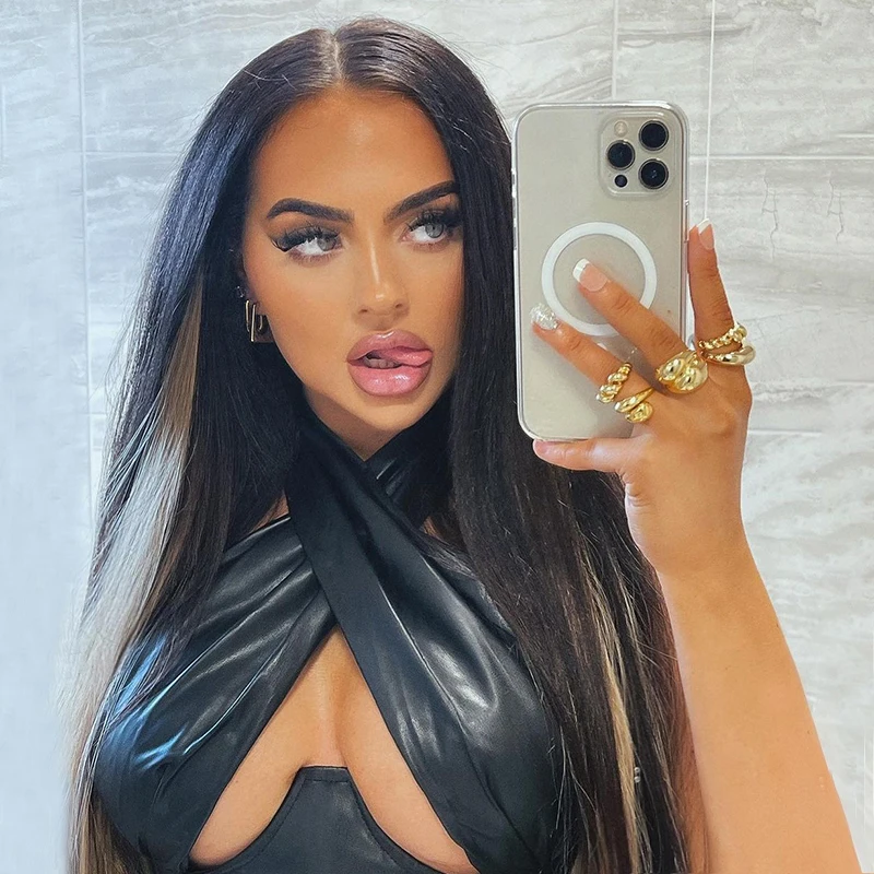 

CIBBAR Skinny PU Leather Crop Top Women Sexy Hollow Out Sleeveless Slim Camisole Clubwear 2021 Summer Female Fashion Party Tops