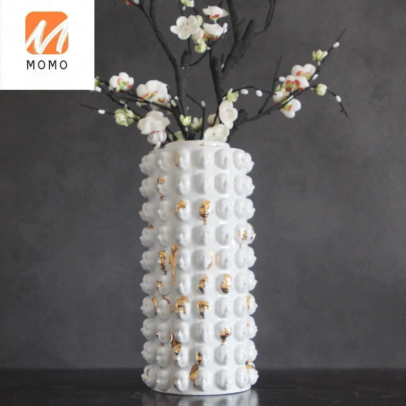

European-Style Large Chinese Ceramic Vase Flower Home Living Room Study Hallway Decorations Desktop Decoration