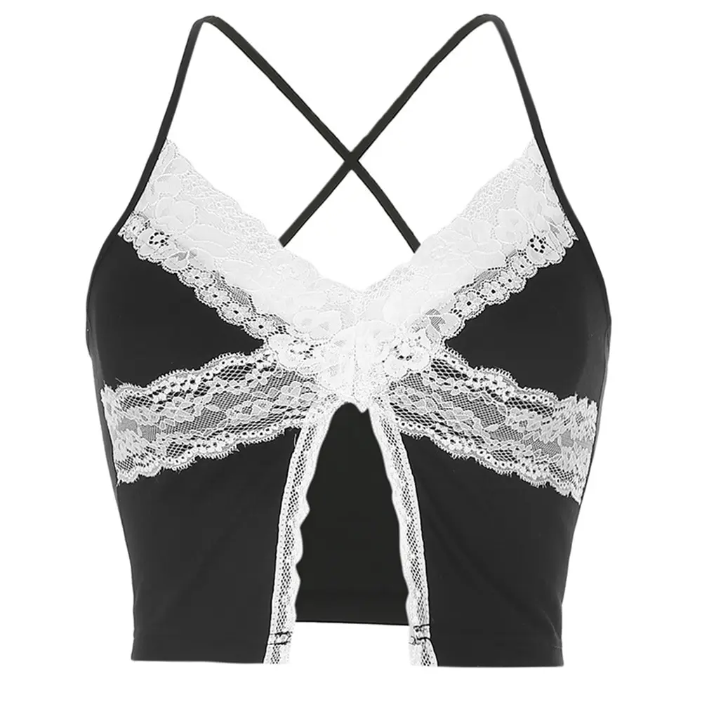 

Y2k Top Women Sexy Spaghetti Strap Camis Summer Backless E Girl Camisole 90s Y2k Aesthetic Tank Tops Streetwear Women