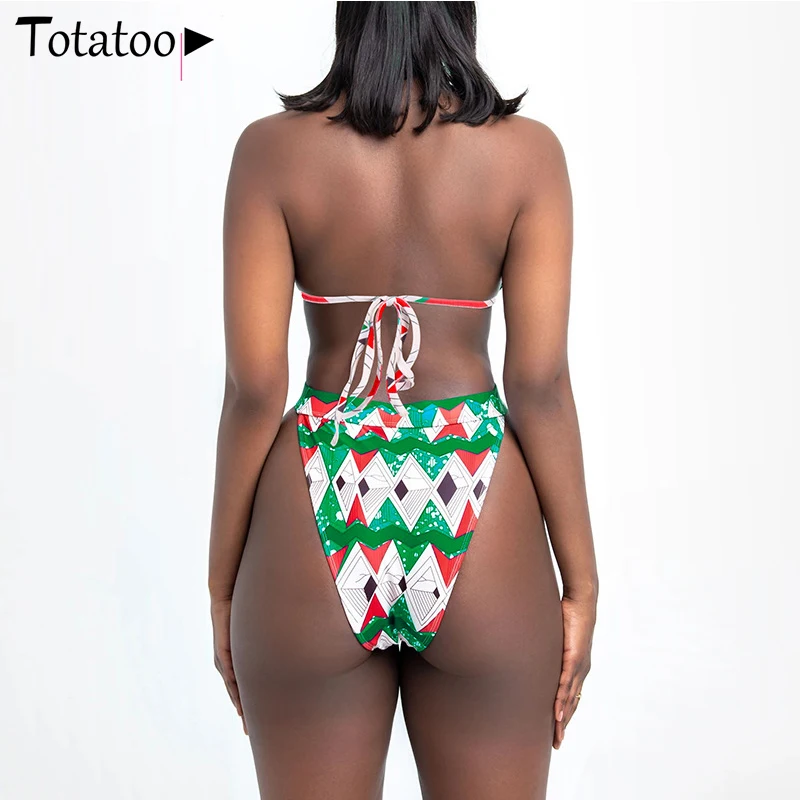 Totatoop Women 3 Piece Bikini Sets 2021 Sexy Floral Print Boho Long Cover Up Swimsuit Swimwear Bra Push Up Beachwear Cardigan