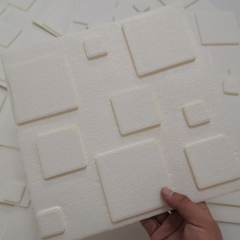 3D ПЭ пена эластичная трехмерная тарелка квадратная Наклейка на стену 30*30 см домашний декор ТВ диван Настенная роспись самоклеющиеся обои