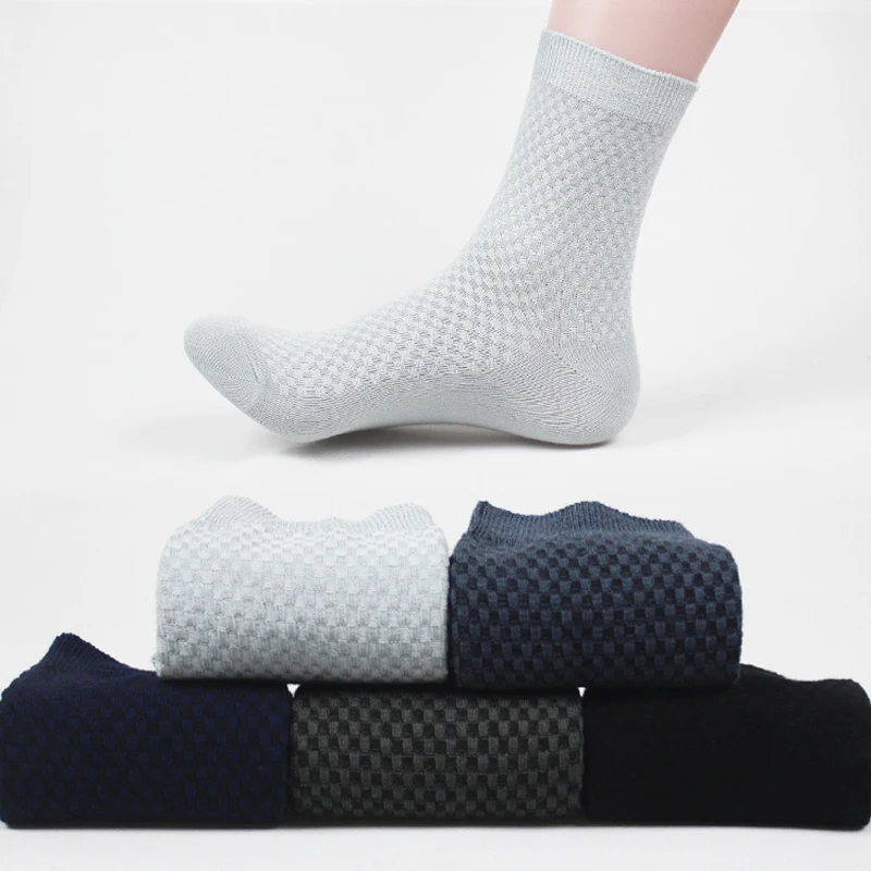 10Pairs High Quality Men's Socks Polyester Men's Socks Business Breathable Deodorant Compression Socks Casual Long Male Sock