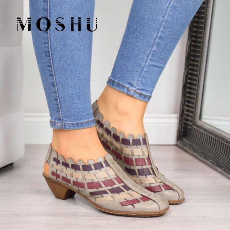 Сандалии гладиаторы Женская летняя обувь на платформе из искусственной кожи с