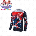 Детская футболка http fox для езды по бездорожью, вездехода, гоночного спорта, AM, езды на велосипеде, горнолыжного спорта, Джерси для езды на мотоцикле, Мотокросс, горного велосипеда, камуфляжная футболка для мальчиков