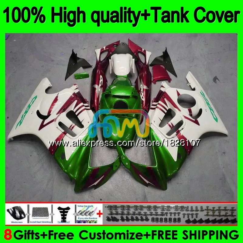 

600CC Fairing For HONDA CBR 600 FS 600F2 600FS 1BS.192 Red green CBR600 F2 CBR600F2 1991 1992 1993 1994 91 92 93 94 Body+Tank