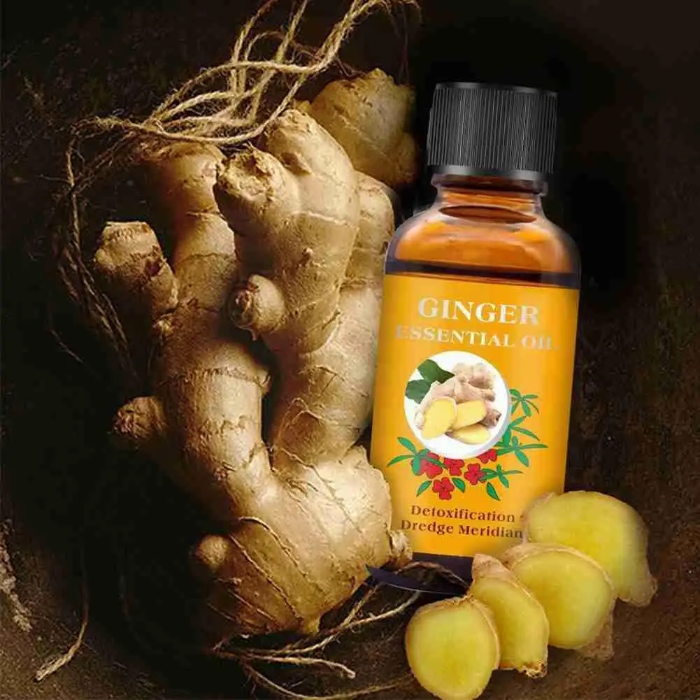

Натуральное растительное эфирное масло для тела, 30 мл, розовый имбирь, лимон, массаж, улучшение терапии, спа Эфирное массажное масло, уход за ...