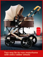 belecoo stroller high landscape baby newborn 2 in 1 carriage two way travel trolley aluminum frame eu standard car 10pcs gifts