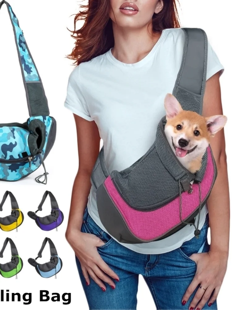 

Переноска для щенков 2021Pet S/L, Сетчатая Сумка на плечо из ткани Оксфорд для путешествий на открытом воздухе, Удобная Слинг-сумка, тоут, перенос...
