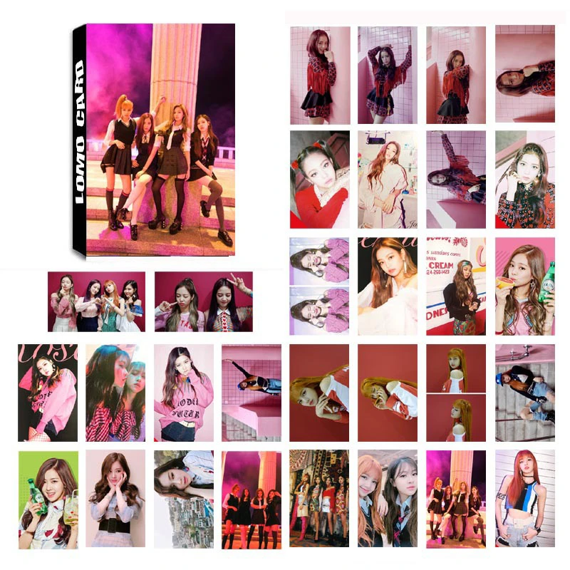 

30PCS/SET KPOP TWICE RED VELVET MAMAMOO GIDEL APINK LOMO Cards Photocard For Fans Collection Gifts F55
