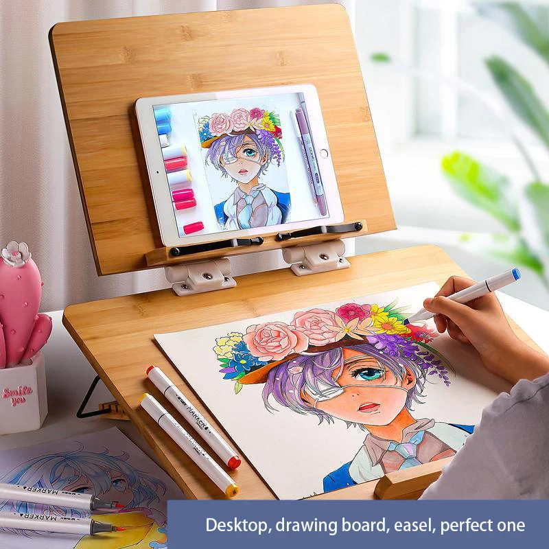 Wooden Easel Desktop Drawing Board Box Oil Paint Accessories Art Supplies for Art Students Portable Mini Desk