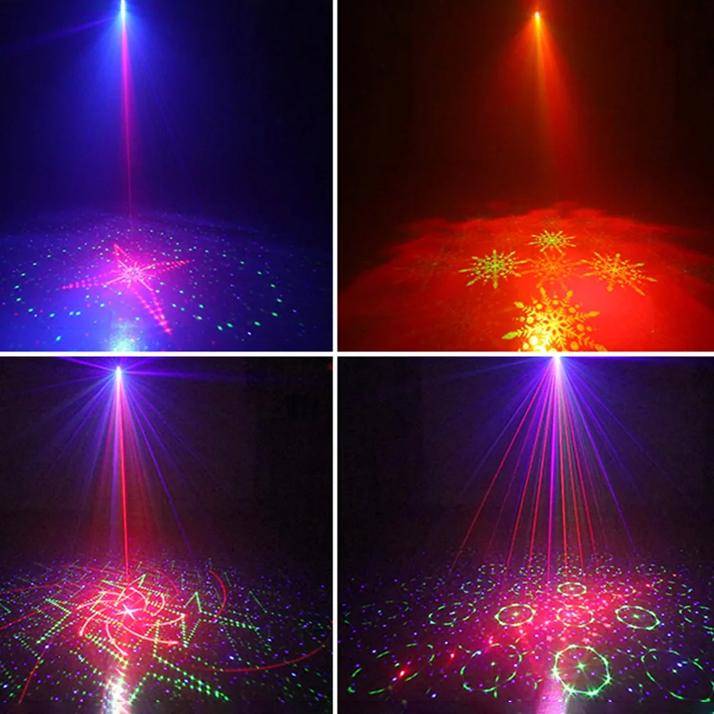 

Mini RGB LED Disco Projector Light Voice Control Self-Propelled Remote Projection DJ Stage Lamp for Wedding Birthday DJ Party
