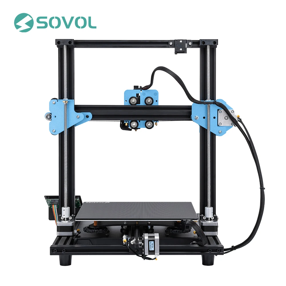 Newest 3D Printer Sovol SV01 Direct Drive Extruder Large Print Size 280*240*300mm Meanwell Power Supply Tempered Glass Bed
