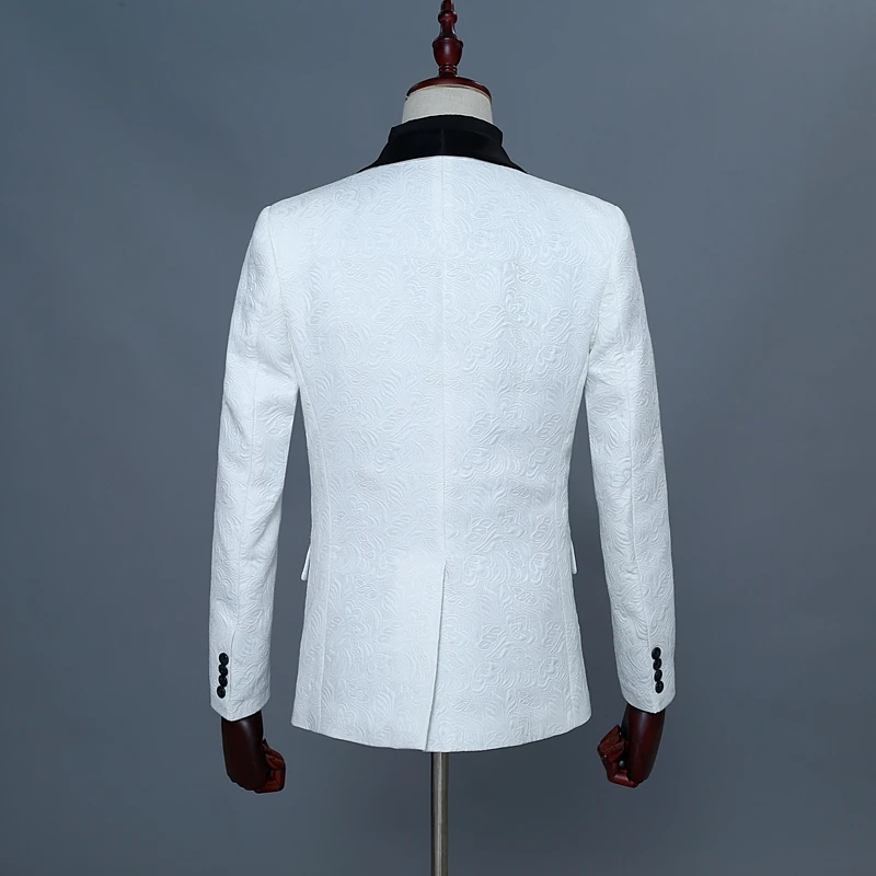 Костюм Veste Homme Классический Мужской дизайнерский белый костюм-тройка костюм
