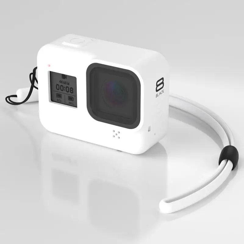 2 Новые спортивные и экшн-видеокамеры Аксессуары для Gopro Hero 8 камеры Мягкий силиконовый защитный чехол плавающий Водонепроницаемый горячий - Цвет: 2