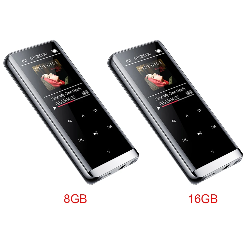 MP4 плеер ультра тонкий портативный сенсорный экран без потерь HIFI цветной дисплей Bluetooth Lyrics Synchron FM радио музыка слушать мини M13