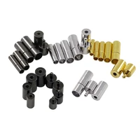 10pcslot black gold rhodium color metal plating end caps for diy leather bracelets necklace connectors jewelry making findings