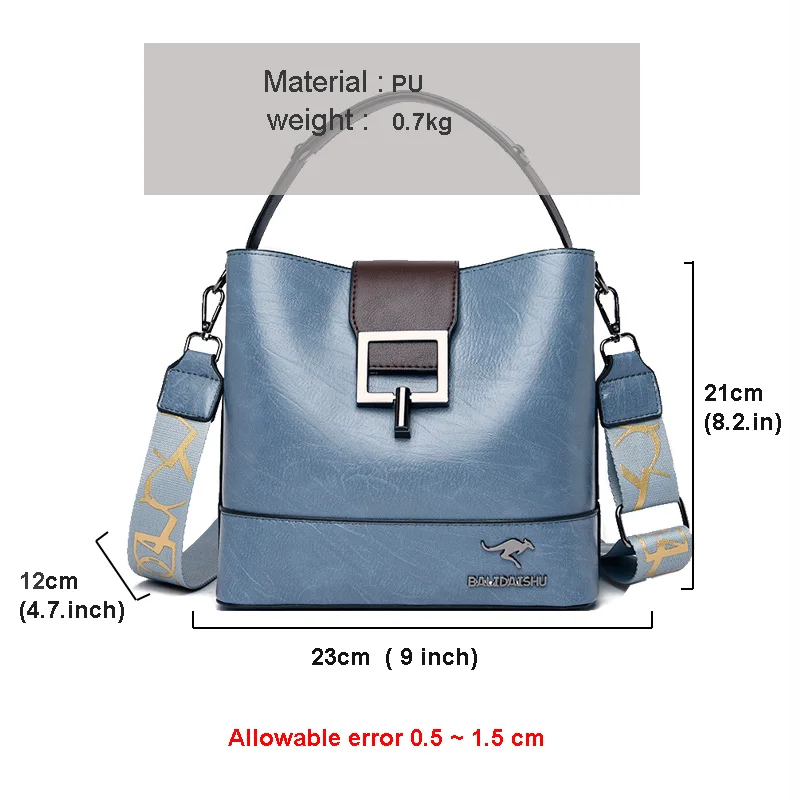 

Fashion Female Shoulder Bag Designer High-quality Leather Handbags 2021 Luxury Women's Bag Elegant All-match Wide Shoulder Bag