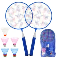 badminton rackets set with 5 badminton and carry bag for children outdoor game lightweight shuttlecocks racquet sports set