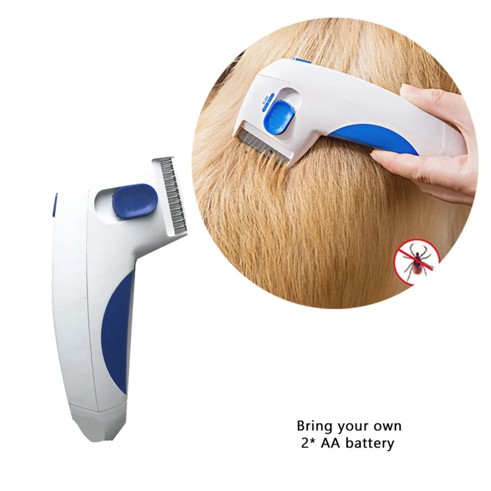 Расческа для чистки питомцев от блох электрическая щетка собак инструмент