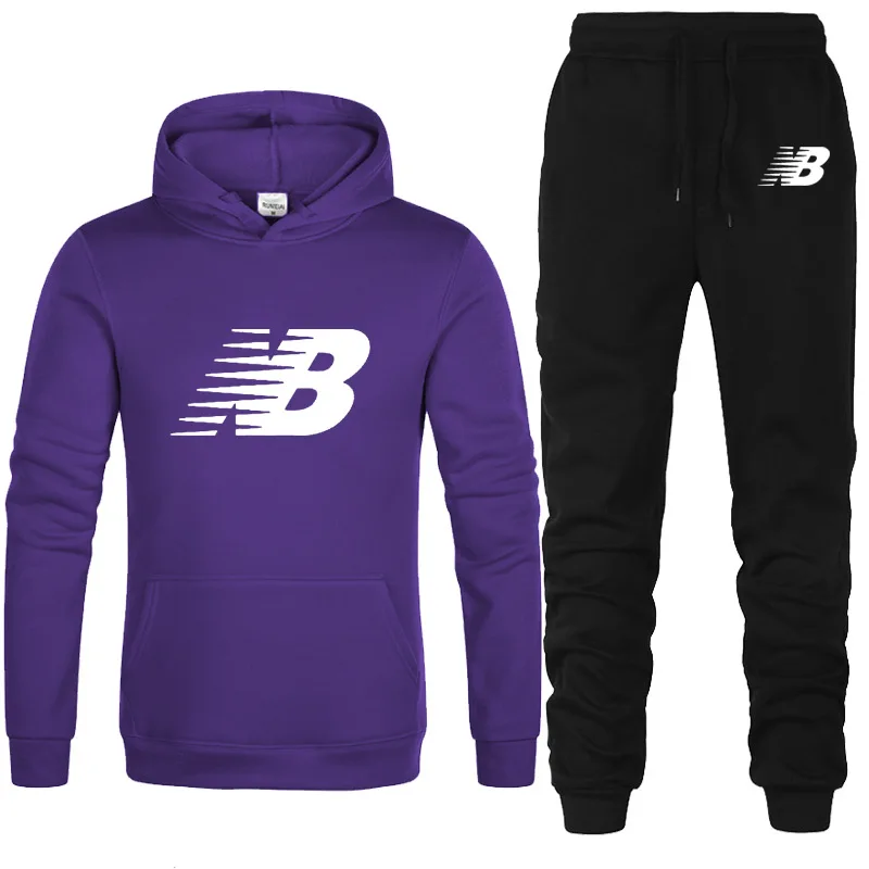 

Spring Autumn 2021 Men Sweat Suit Outfit Full Sleeve Tops with Hood Outdoor Sport Wear Men 2 Piece Set Free shipping