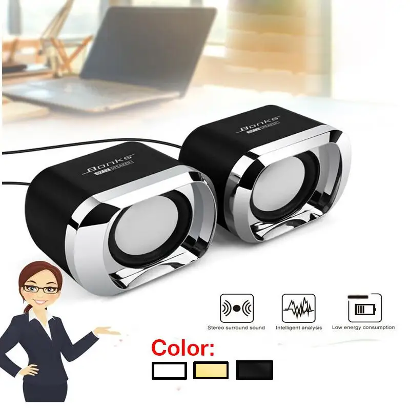 Hobbylan мини Компьютерные Колонки USB AUX Jack 3 5 мм ПК настольный ноутбук стерео
