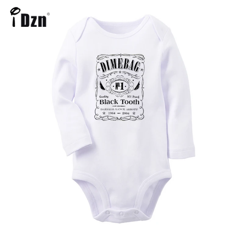 

DIMEBAG DARRELL WHISKEY TAKING BACK Sunday MY CHEMICAL ROMANCE Newborn Baby Outfits Long Sleeve Jumpsuit 100% Cotton