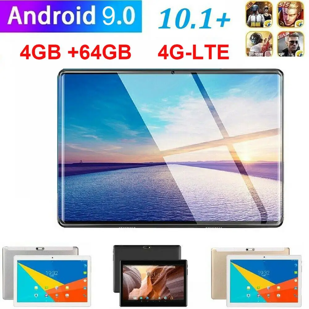 Планшет с поддержкой 4G LTE Wi Fi Android 9 0 планшет 2.5D HD экран 10 1 дюйма металлический