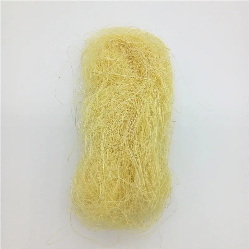 Light Yellow 10 г сизаль природа сизаль деревенский рафия самодельный цветок поделка букет Подарочная коробка Pakage Подарочная обертка гнездо Искусство ремесло новогодний декор - Цвет: Light Yellow