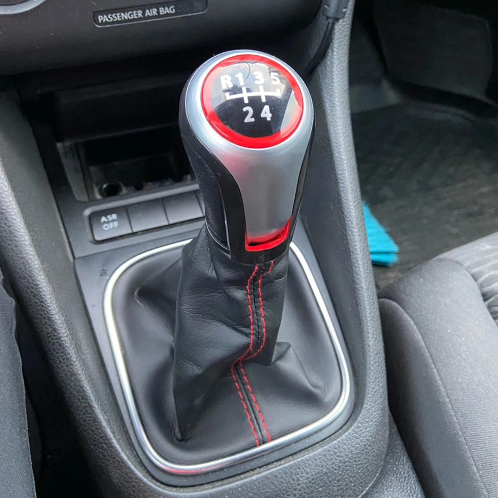 5 6 скоростей искусственная ручка настоящая кожа ботинки для Volkswagen Golf 5/6 MK5/6
