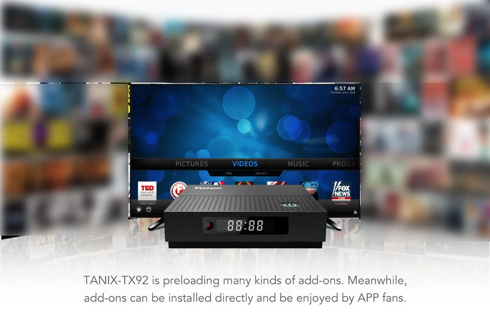 Tanix TX92 ТВ-приставка Amlogic S912 Восьмиядерный процессор Android 7,1 OS BT 4,1 1000M LAN Max 3G ram 64G rom 2,4G/5G Wifi Smart tv Box