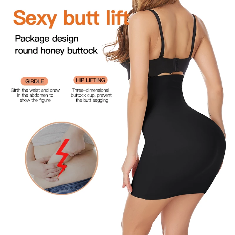 Wholesale Super Elastic Control Slips High Waist Shaper Women Slimming Underwear Body Shaper Tummy Control Half Slip