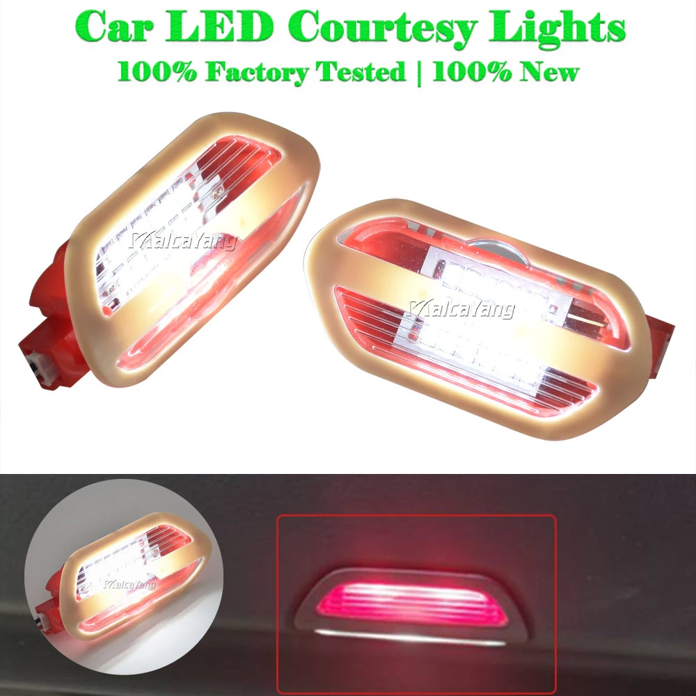 

2Pcs LED Door Courtesy Lights Warning Lamps Welcome Light For Mercedes-Benz S-Class S300 S320 S350 S400 S450 S500 S560 S600
