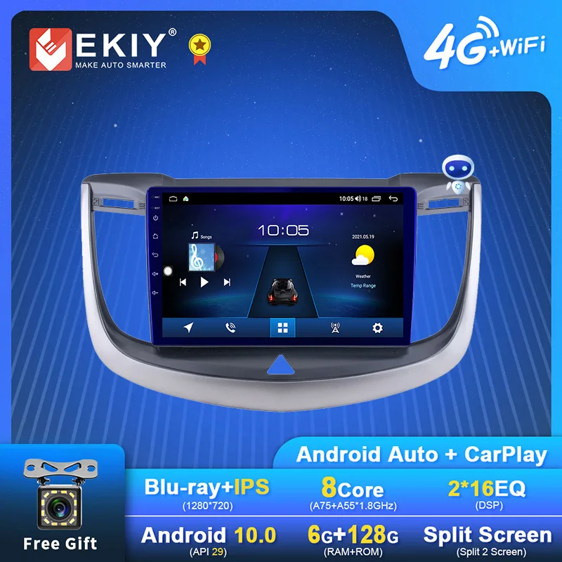 Автомагнитола EKIY Android для Chevrolet EPICA 2013 GPS 1280x720 IPS DSP Carplay мультимедийный
