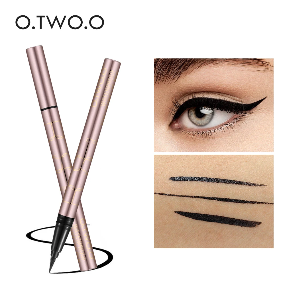 

O.TWO.O Super Waterproof Black Liquid Eyeliner Eye Make Up Long Lasting Eye Liner Easy to Wear Eyes Makeup Cosmetics Tools